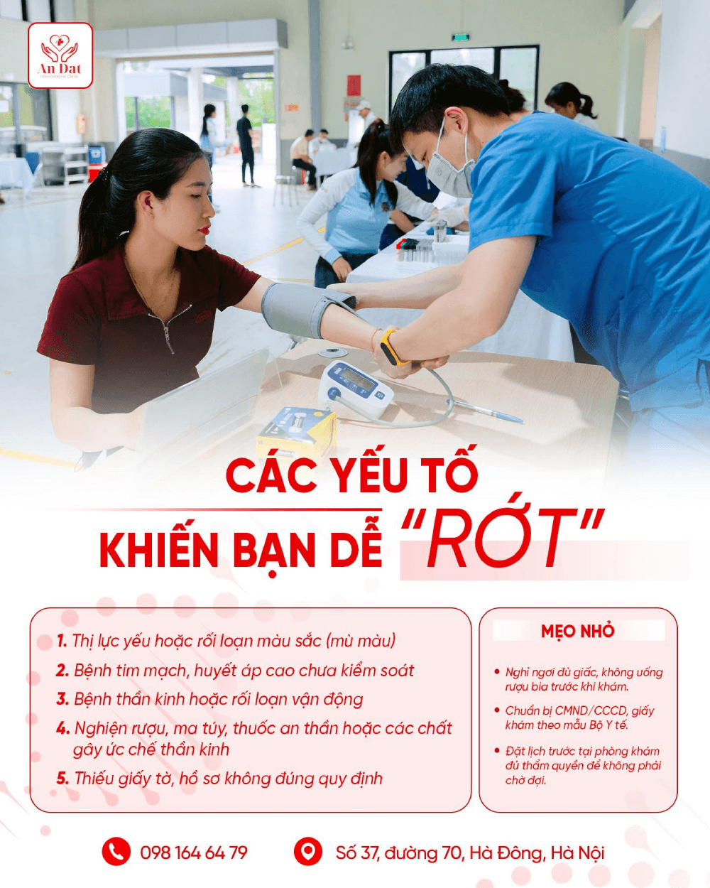 Các yếu tố dễ khiến bạn “Rớt” khi khám sức khỏe lái xe