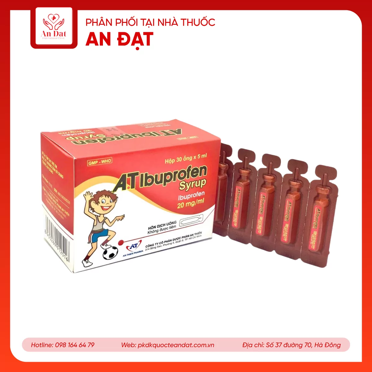 A.T Ibuprofen 100mg/5ml