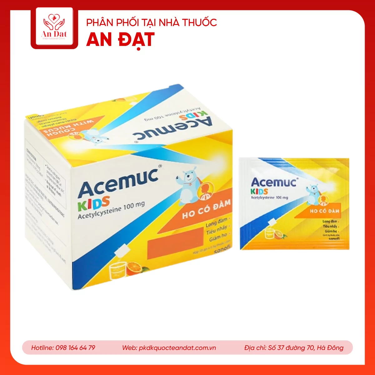 Thuốc Acemuc Kids 100mg