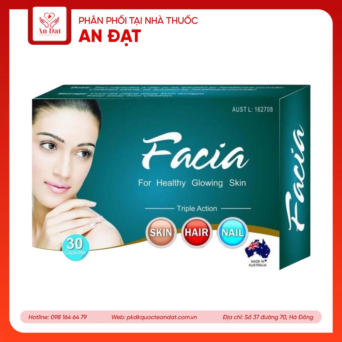 Facia (Hộp 3 vỉ x 10 viên)