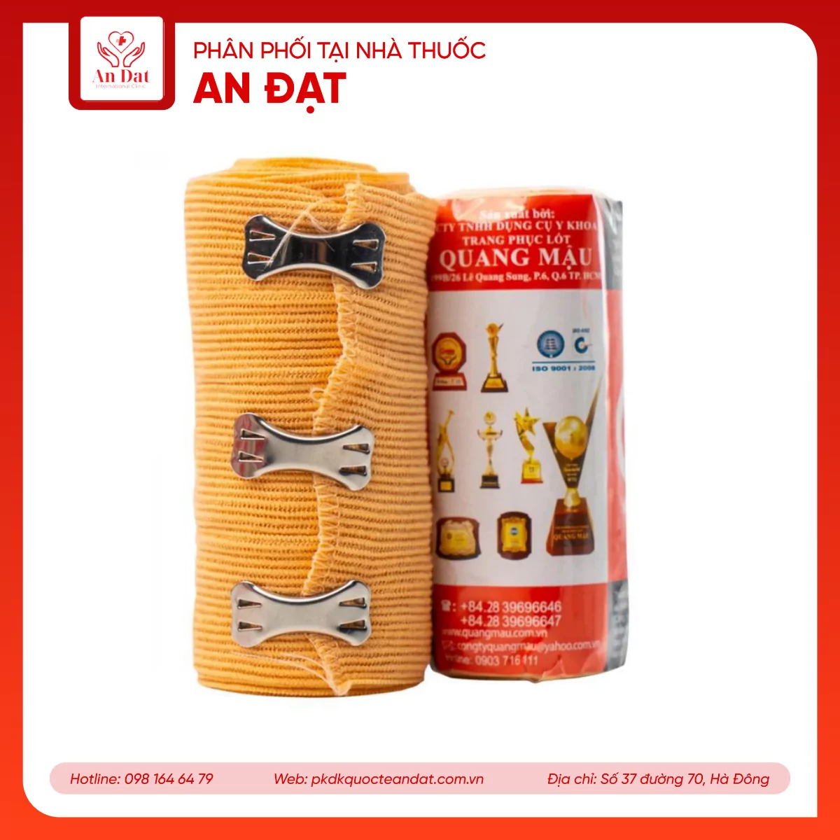 Băng thun 3 móc Quang Mậu (12 cuộn)