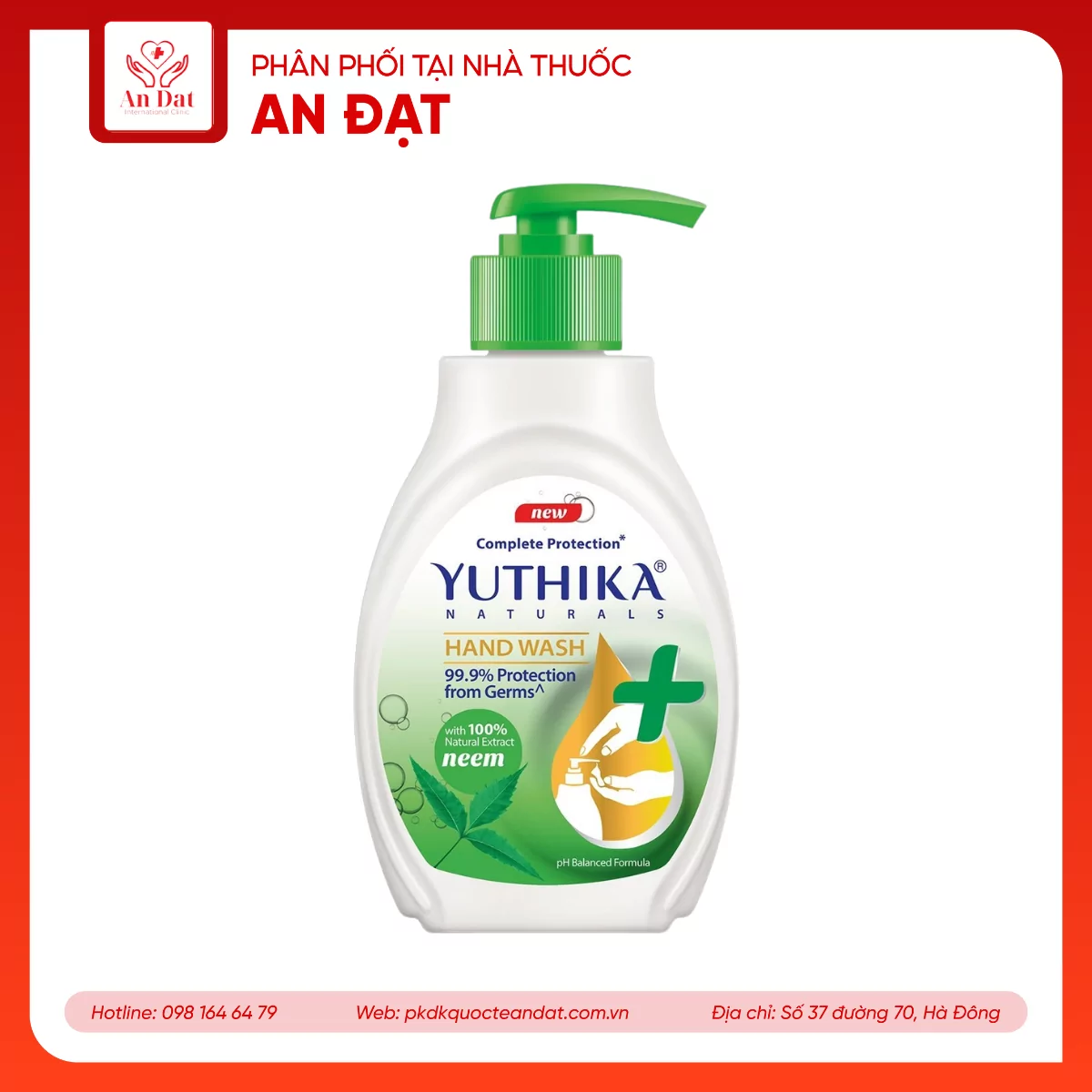Nước rửa tay Yutika neem-200ml