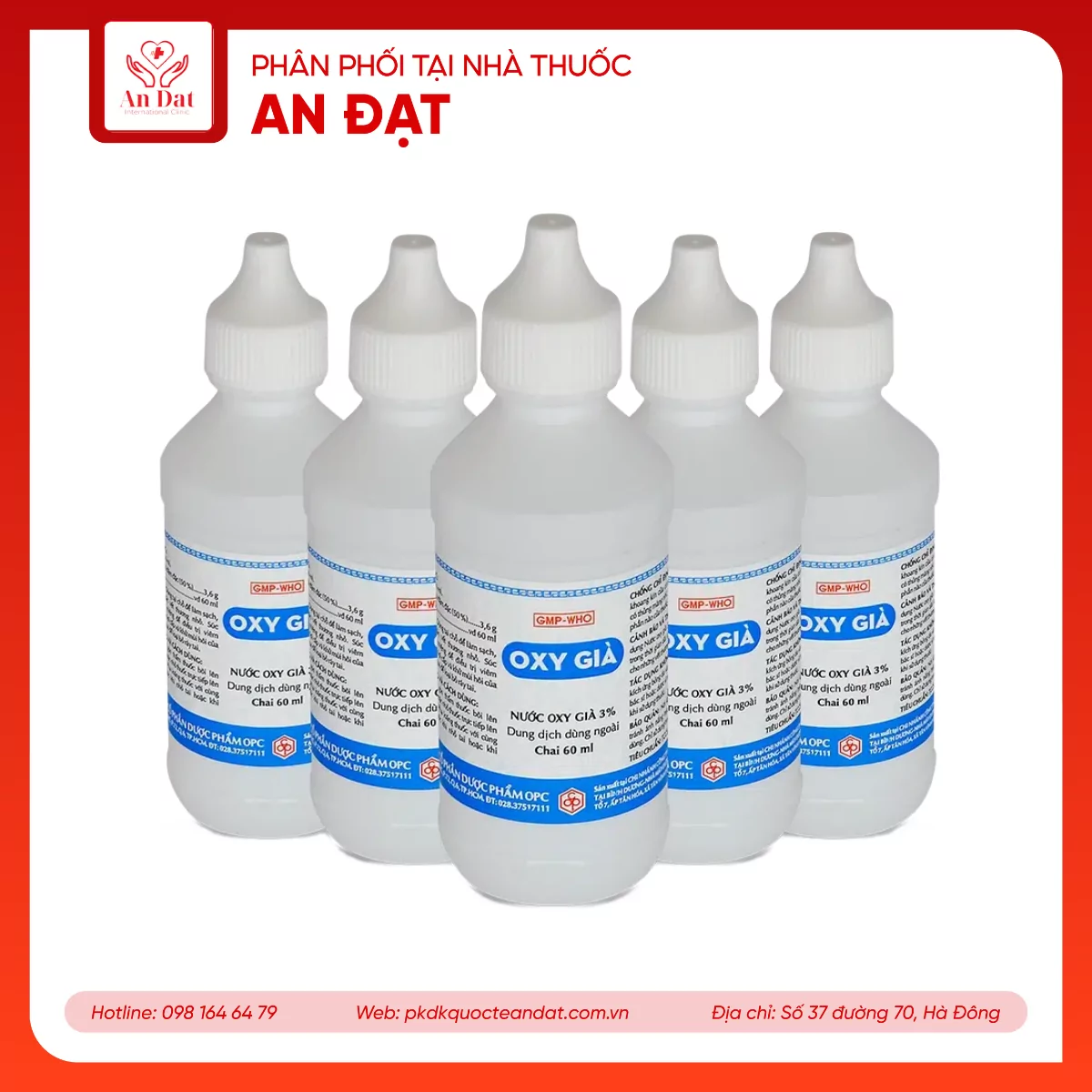 Nước Oxy Già 3% OPC làm sạch, sát trùng vết thương nhỏ (60ml)