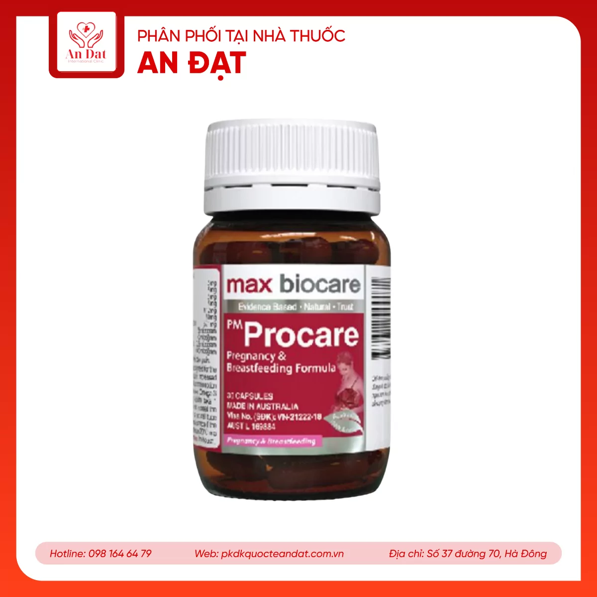 Thuốc PM Procare Catalent bổ sung DHA, EPA, Vitamin và khoáng chất (30 viên)