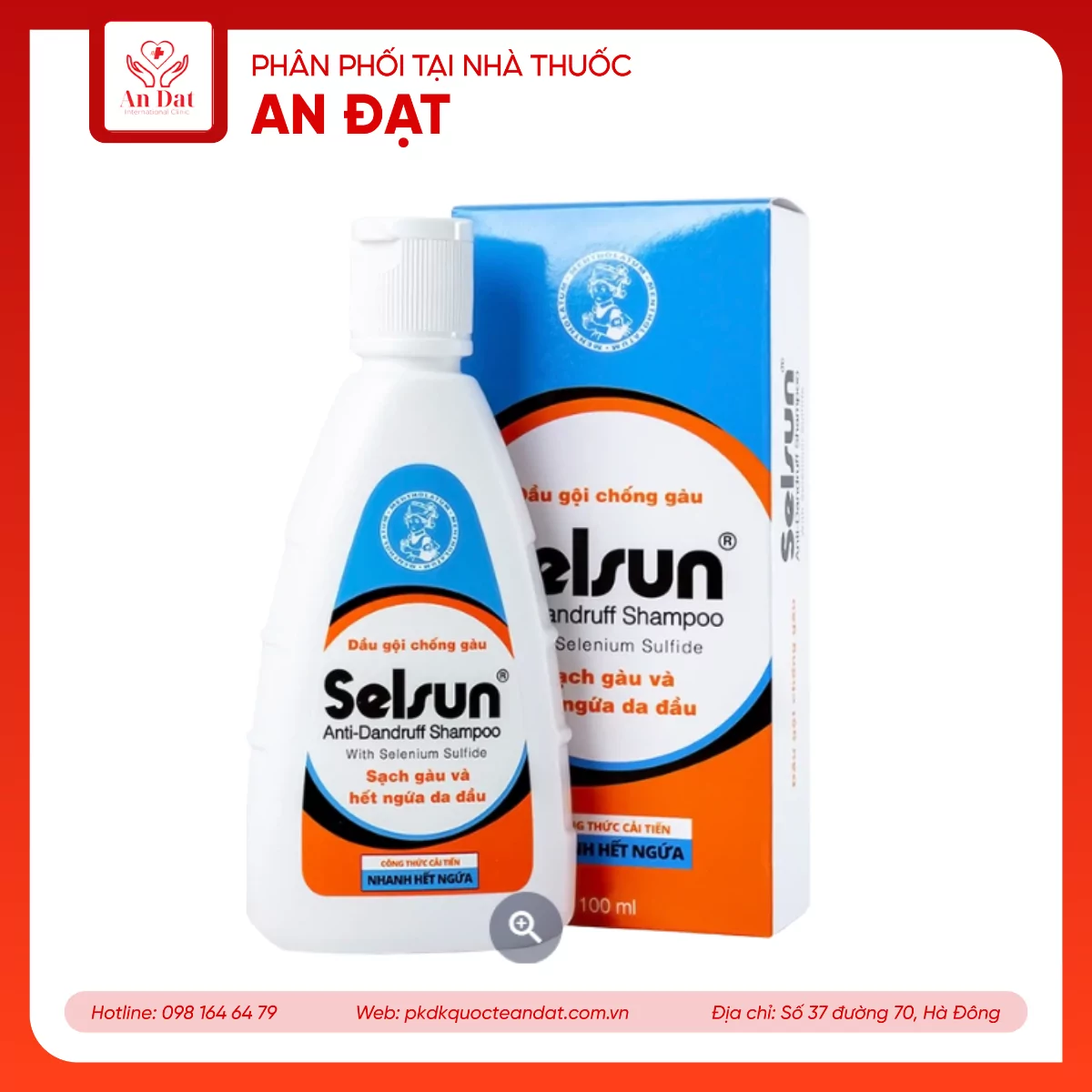 Dầu gội sạch gàu, giảm ngứa Selsun Rohto 100ml