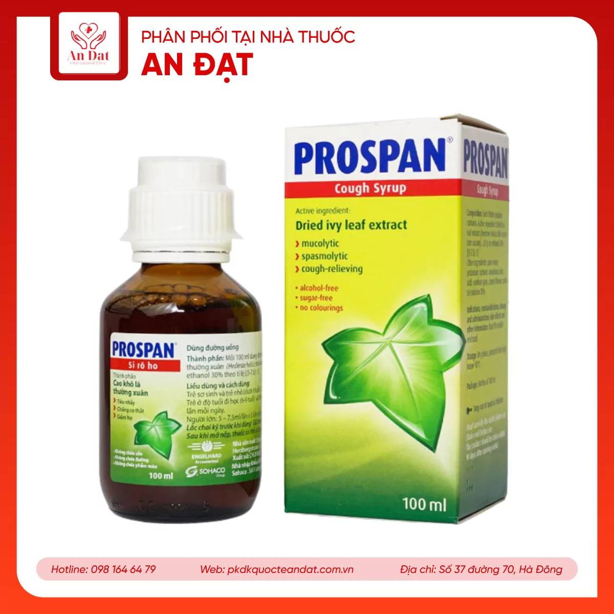 Siro ho Prospan Engelhard điều trị viêm phế quản mạn tính (100ml)